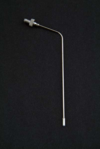 4.75’’ (120mm) Bent 316 SS Cannula with SS Luer Lock & Perm SS Tip for full flow/QLA “01” style filters