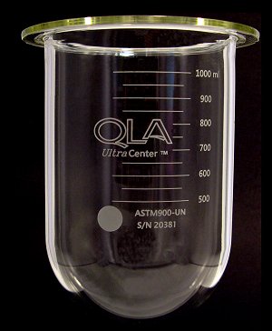 1000mL Clear UltraCenter Precision Glass Vessel, Serialized