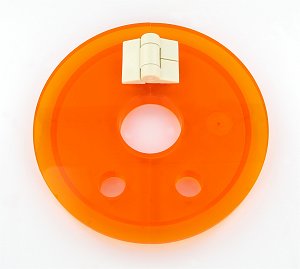 Amber Hinged Cover with Large Center Hole for Easy Basket Access includes Cap for Distek Baths