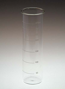 300mL Clear Graduated Outer Glass with Flat Bottom for Agilent/VanKel APP 3 Biodissolution