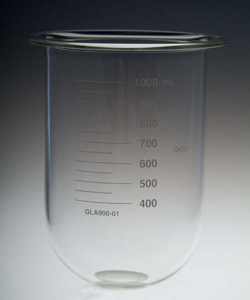 1000mL Clear Glass Vessel for Agilent/VanKel/Varian, Serialized