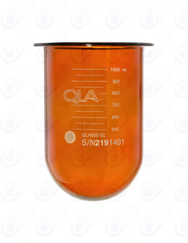 1000mL Amber Glass Vessel for Electrolab, Serialized
