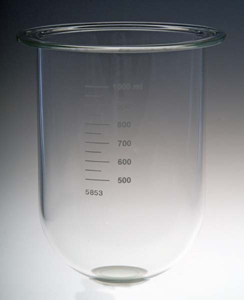 1000mL Clear Glass Vessel for Erweka, Serialized