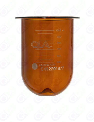 1000mL Amber Glass Apex Vessel for Erweka, Serialized